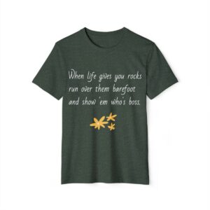 Run Over Rocks Barefoot Shirt Unisex Recycled Organic